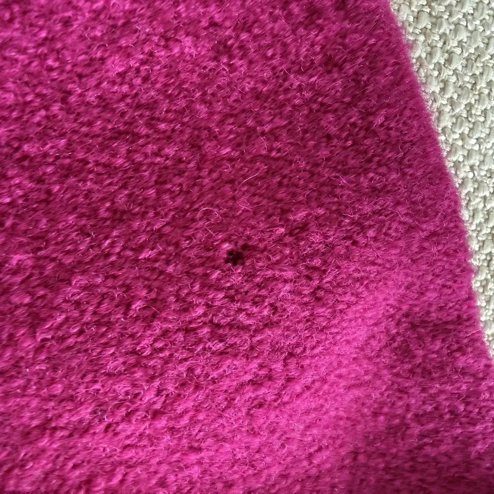 Pendleton Cardigan Size L Magenta Sweater Pure Virgin Wool Made In Hong Kong - Picture 10 of 12